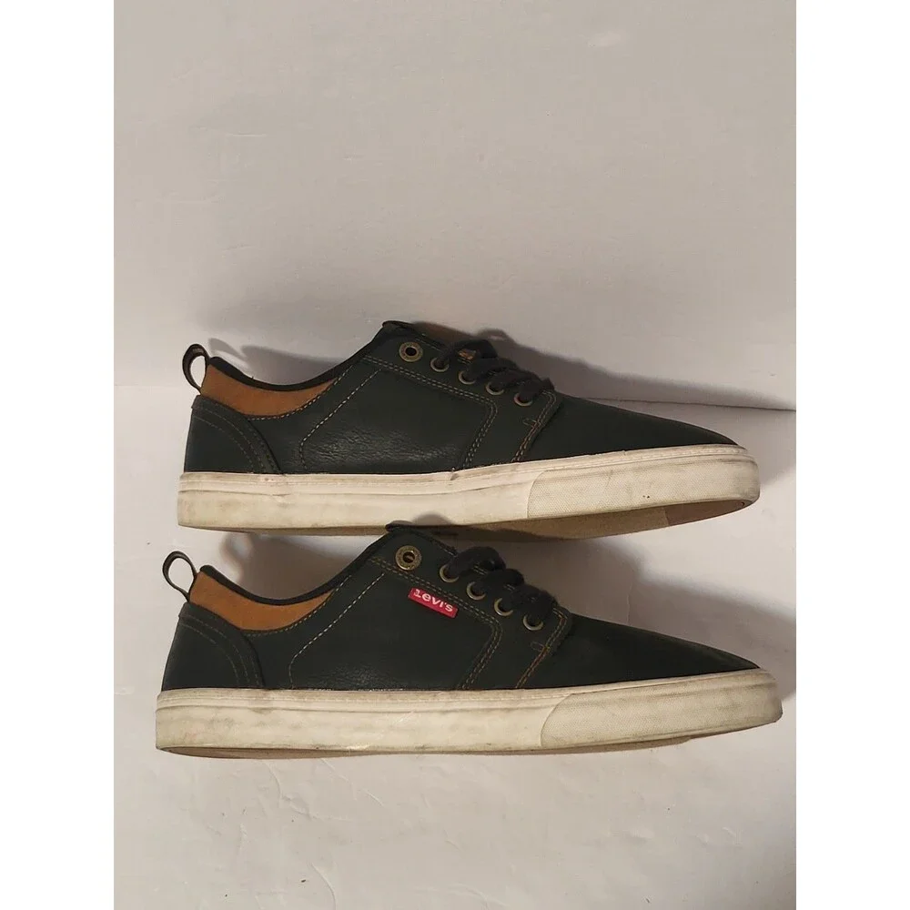 Levis Shoes Mens 8.5 Turner Nappa Casual Low Sneakers Faux Leather